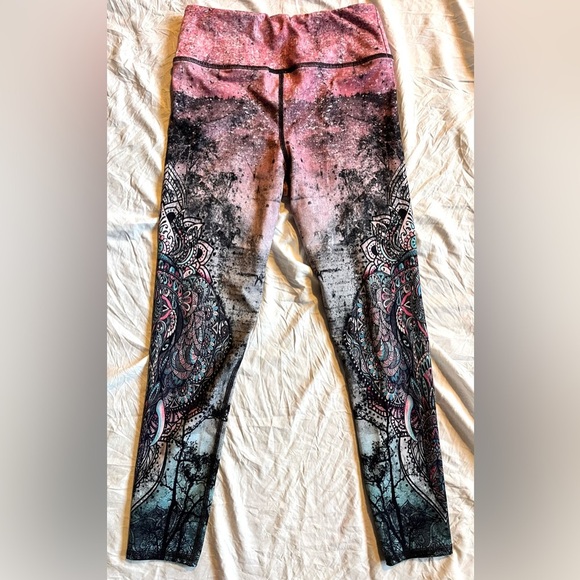 Evolution and Creation Multicolored Patterned Leggings Women’s Size Small - Picture 12 of 13